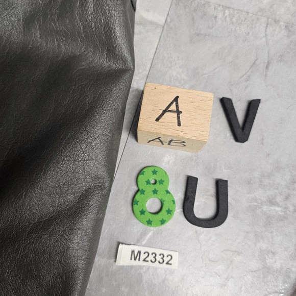 Vintage OLEG CASSINI Jacket Small Gray Genuine Leather Double Breasted 70s 20x29 - Picture 15 of 15